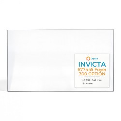 Invicta 677445 FOYER 700 OPTION Glass - Rectangular glass panel for fireplace insert