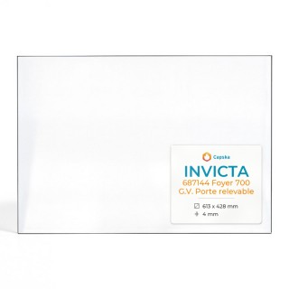 Vetro Invicta 687144 FOYER 700 G.V. PORTE RELEVABLE - Vetro Rettangolo per caminetto