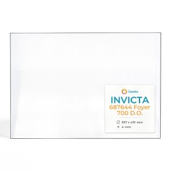 Vitre Invicta 687644 FOYER 700 D.O. - Verre Rectangle pour insert