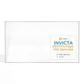 Invicta P677174 FOYER 700 OPTIMISÉ Glas - Rechteck Kaminglas