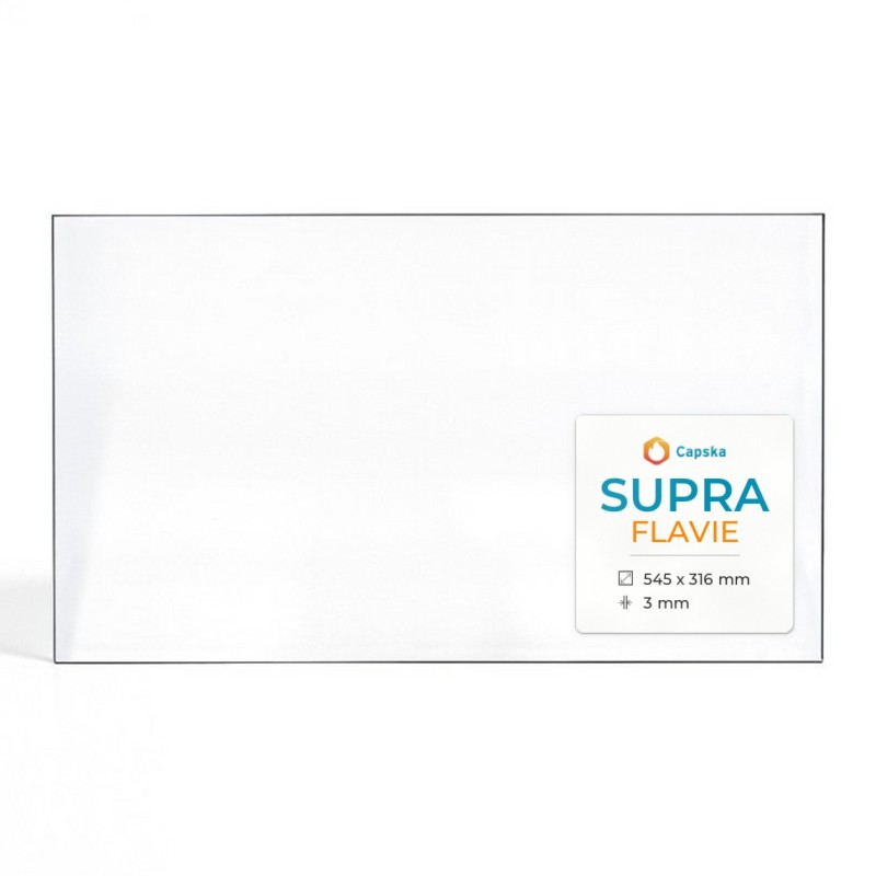 Vitre Supra FLAVIE - Verre Rectangle pour poêle à bois