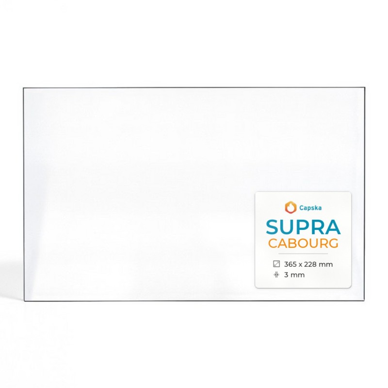 Supra CABOURG Glas - Rechteck Kaminglas für Kaminofen