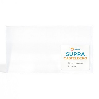 Vitre Supra CASTELBERG - Verre 2 angles coupés pour poêle à bois