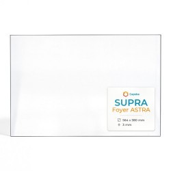 Supra FOYER ASTRA Glass - Rectangular glass panel for fireplace insert