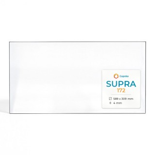 Vetro Supra 172 - Vetro Rettangolo per inserto per caminetto
