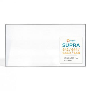 Vitre Supra 642 / 644 / 646R / 648 - Verre Rectangle pour insert