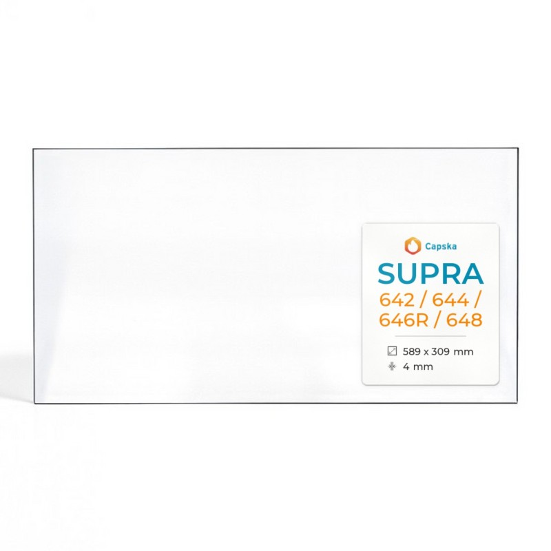 Vitre Supra 642 / 644 / 646R / 648 - Verre Rectangle pour insert