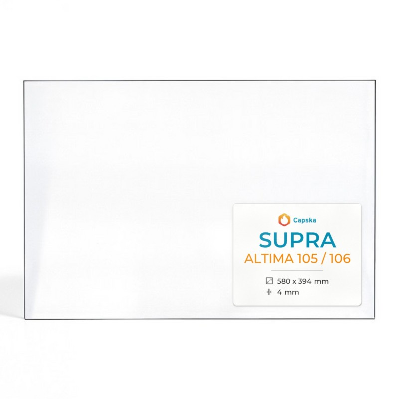 Supra ALTIMA 105 / 106 Glas - Rechteck Kaminglas für Kaminofen