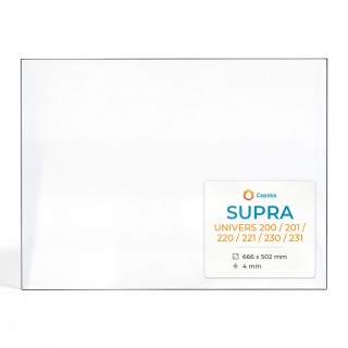 Supra UNIVERS Rectangular Glass Panel for Fireplace Insert