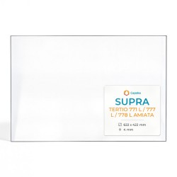 Supra TERTIO 771 L / 777 L / 778 L AMIATA Glass - Rectangular glass panel for fireplace insert