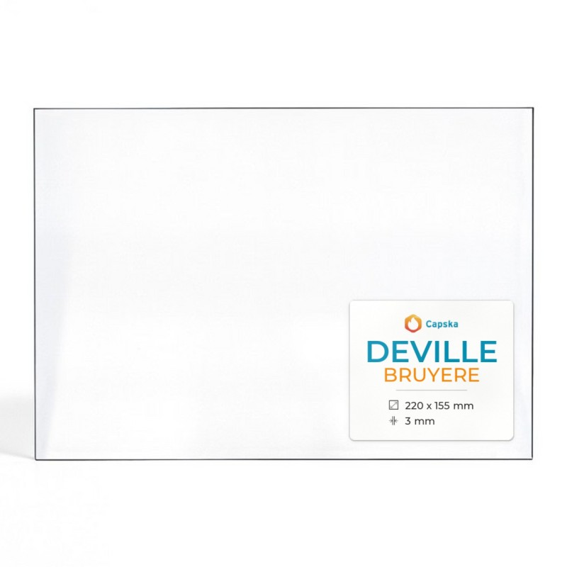 Vitre Deville BRUYERE - Verre Rectangle pour poêle à bois