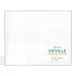 Vitre Deville ADELIE 12 KW - Verre Rectangle pour poêle à bois