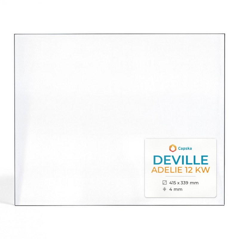 Deville ADELIE 12 KW Glas - Rechteck Kaminglas für Kaminofen