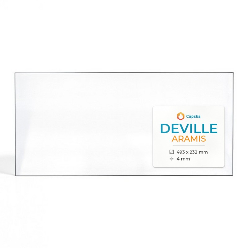 Deville ARAMIS Glass - Rectangular Panel for Wood Burning Stove