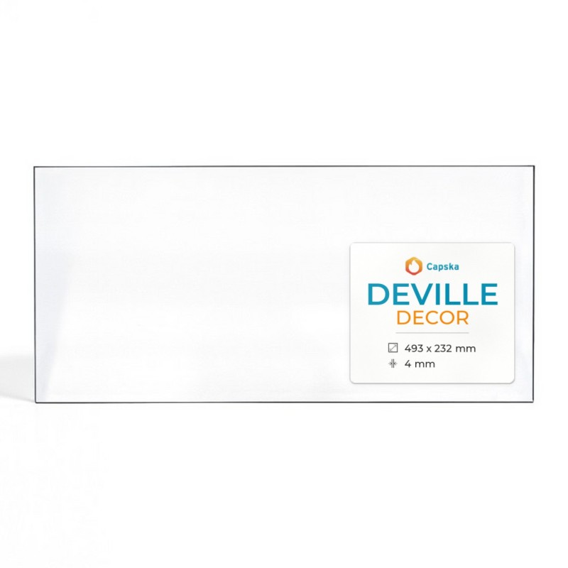 Deville DECOR Glass - Rectangular Panel for Wood Burning Stove