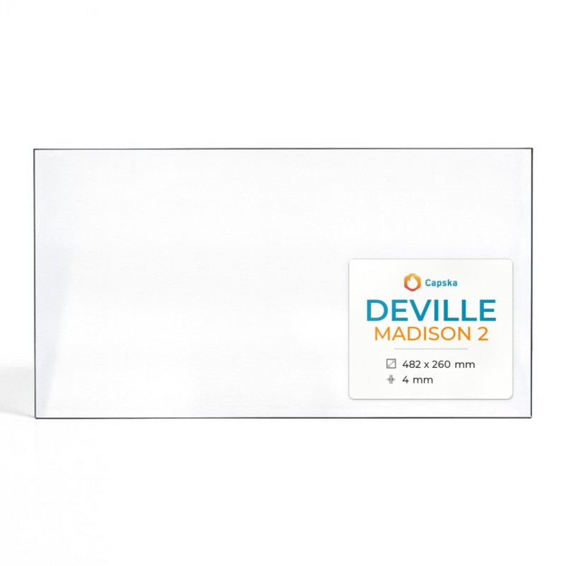 Vitre Deville MADISON 2 - Verre Rectangle pour poêle à bois