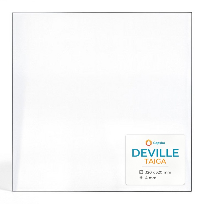 Deville TAIGA Glas - Rechteck Kaminglas für Kaminofen