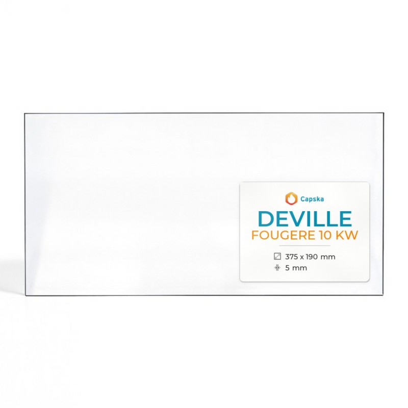 Vitre Deville FOUGERE 10 KW - Verre Rectangle pour poêle à bois