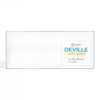 Vitre Deville CAPITAINE - Verre 2 angles coupés pour poêle à bois