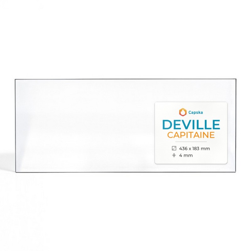 Deville CAPITAINE Glas - 2 geschnittene Ecken Kaminglas