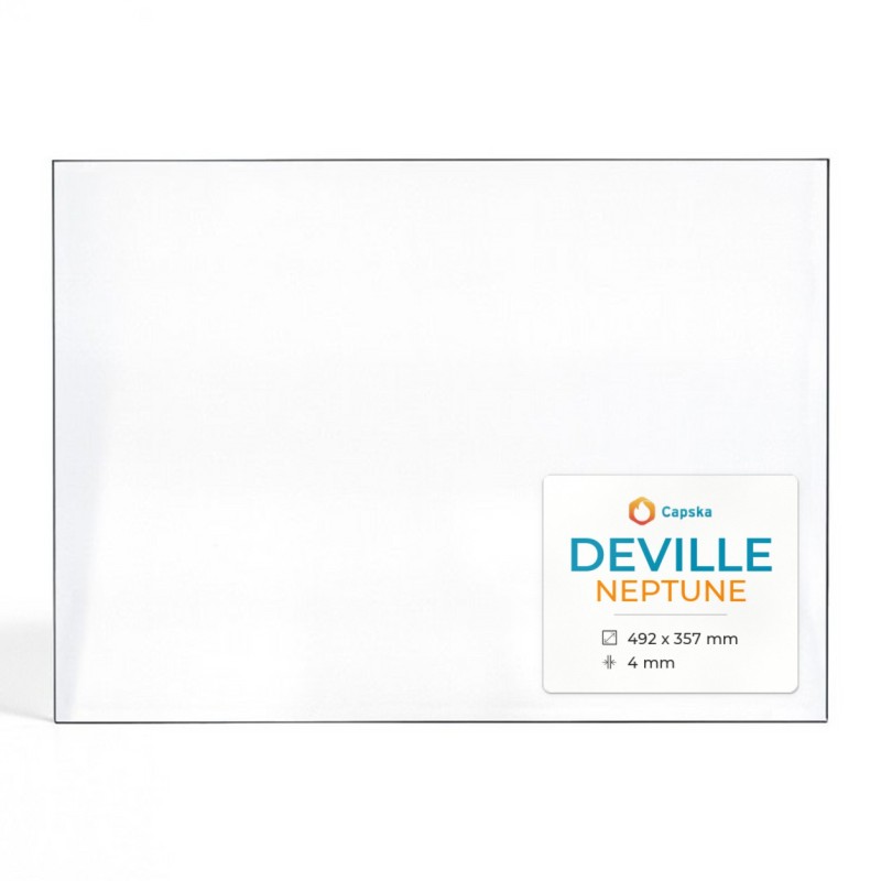 Deville NEPTUNE Glass - Rectangular Panel for Wood Burning Stove