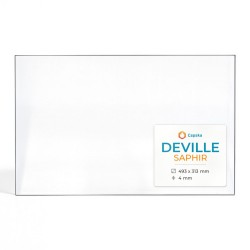Deville SAPHIR Glas - Rechteck Kaminglas für Kaminofen