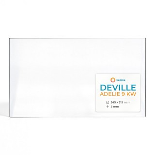 Deville ADELIE 9 KW Glass - Rectangular Wood Burning Stove Panel