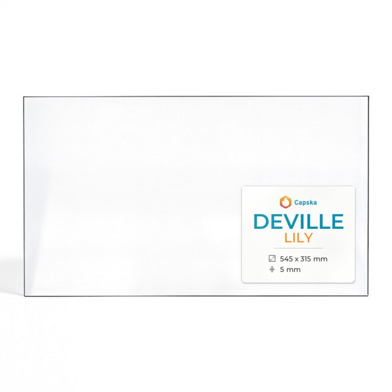 Deville LILY Glas - Rechteck Kaminglas für Kaminofen