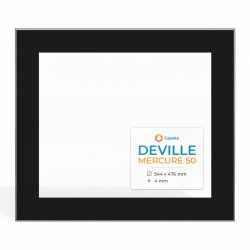 Deville MERCURE 50 Glass - Rectangular Screen-printed glass panel for wood burning stove