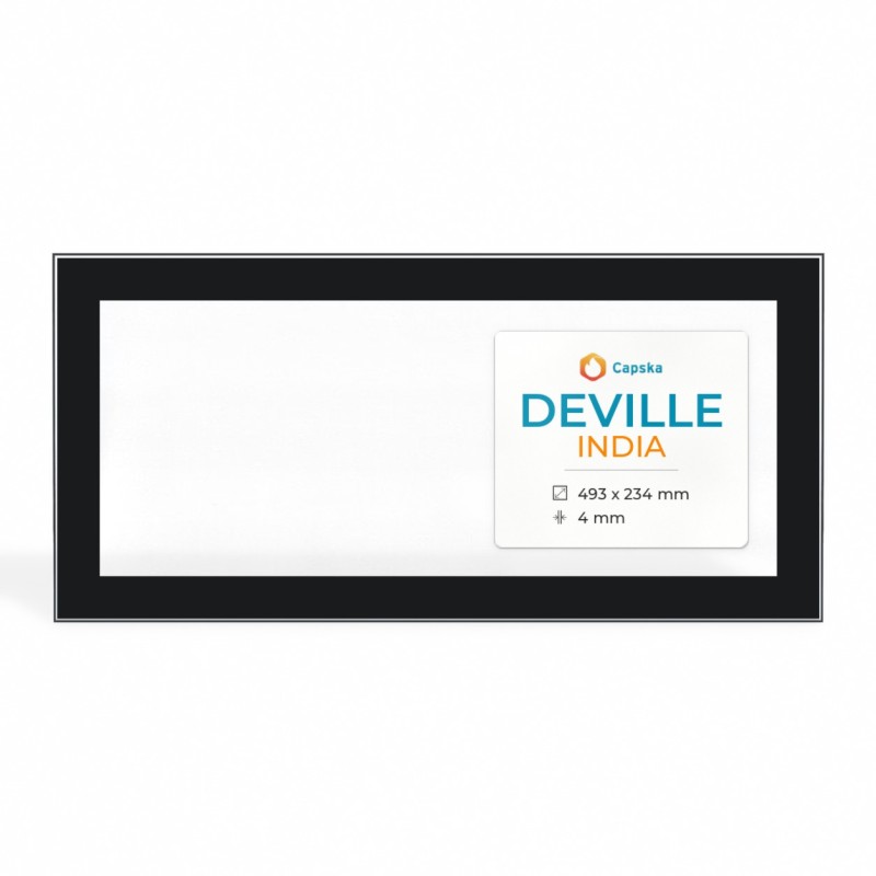 Vetro Deville INDIA - Vetro Rettangolo Serigrafato per stufa a legna