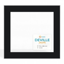 Deville JASPE Glas - Rechteck Siebdruck Kaminglas für Kaminofen