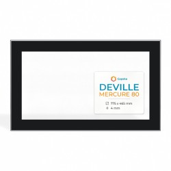 Vitre Deville MERCURE 80 - Verre Rectangle Sérigraphié pour poêle à bois