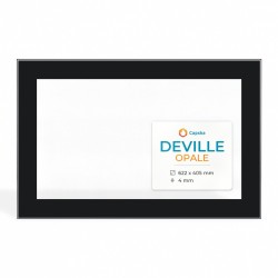 Deville OPALE Glass - Rectangular Screen-printed glass panel for wood burning stove