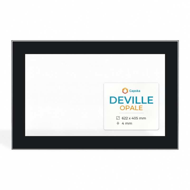 Vitre Deville OPALE - Verre Rectangle Sérigraphié pour poêle à bois