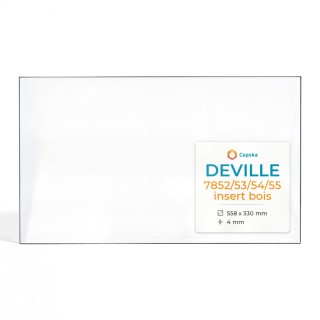 Vitre Deville 7852/53/54/55 INSERT BOIS - Verre Rectangle pour insert