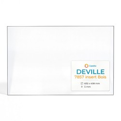 Deville 7857 INSERT BOIS Glas - Rechteck Kaminglas für Kaminofen