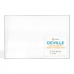 Vetro Deville 7906/07GRANDE VISION / DOUBLE FACE - Vetro Rettangolo per inserto per caminetto
