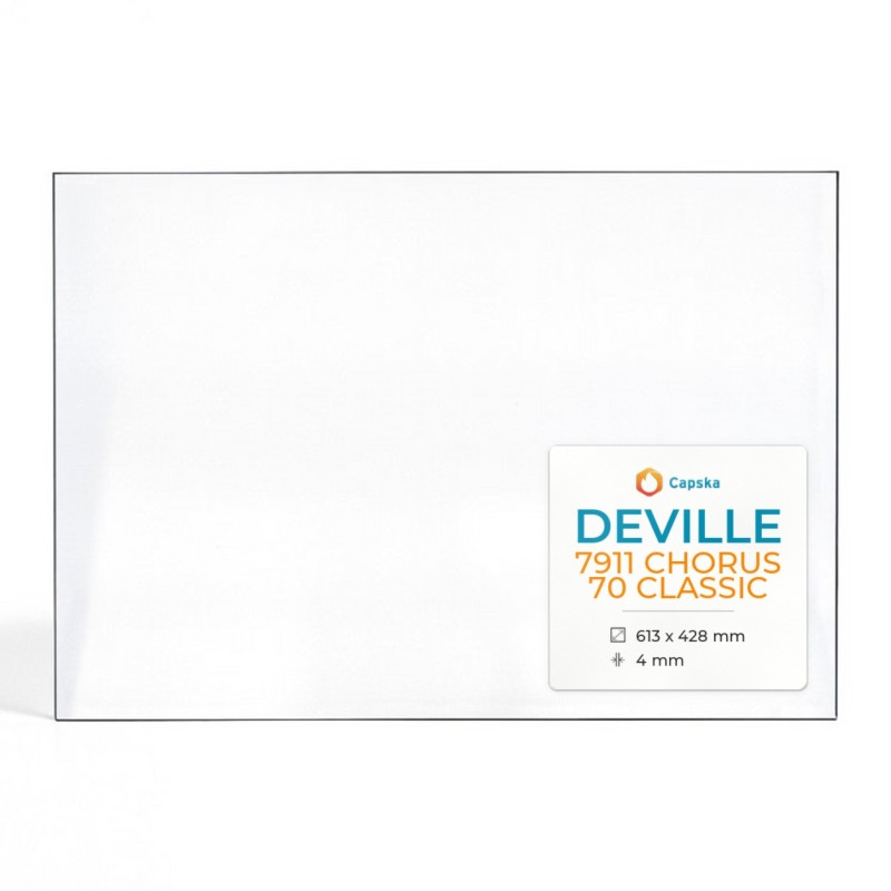 Deville 7911 CHORUS 70 CLASSIC Glas - Rechteck Kaminglas