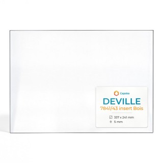 Deville 7841/43 INSERT BOIS Glas - Rechteck Kaminglas für Kaminofen
