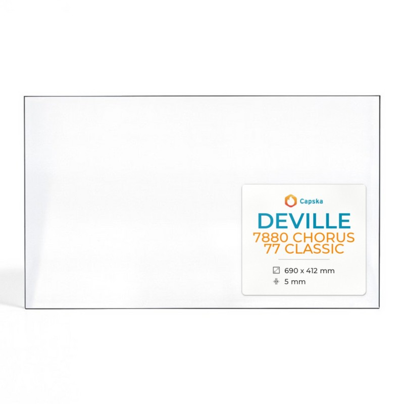 Vetro Deville 7880 CHORUS 77 CLASSIC - Vetro Rettangolo per inserto per caminetto