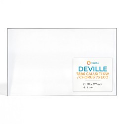 Deville 7886 CALUX 11 KW / CHORUS 73 ECO Glas - Rechteck Kaminglas für Kaminofen