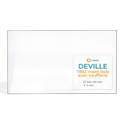 Deville 7882 INSERT BOIS AVEC SOUFFLERIE Glass - Rectangular glass panel for fireplace insert