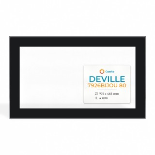 Deville 7926BIJOU 80 Glas - Rechteck Siebdruck Kaminglas