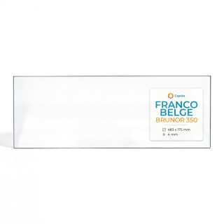 Vitre Franco Belge BRUNOR 350 - Verre Rectangle pour poêle à bois