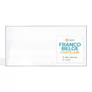 Franco Belge CHATELAIN Glas - Rechteck Kaminglas für Kaminofen