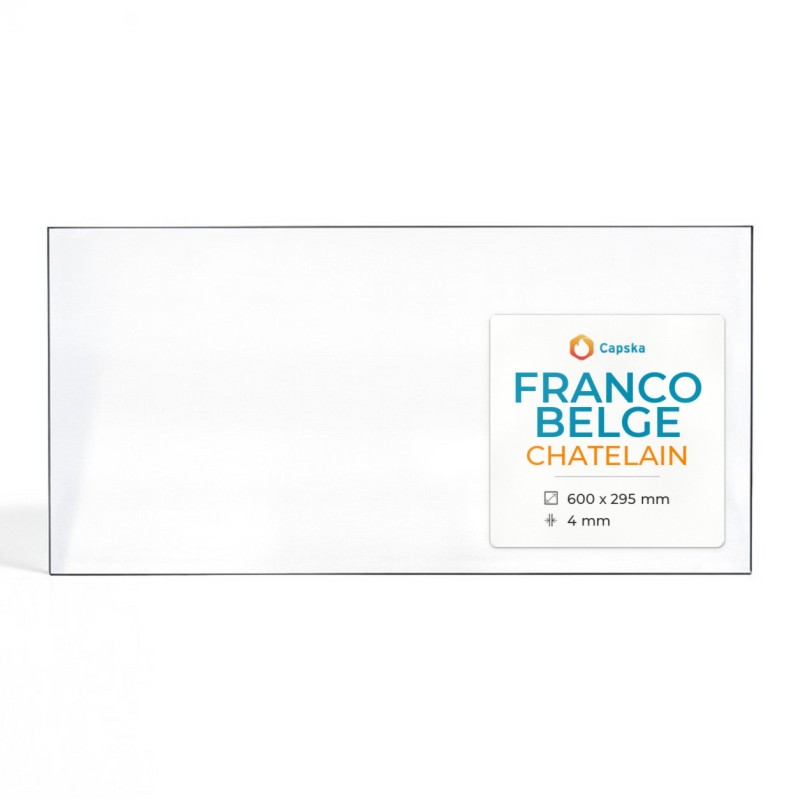 Franco Belge CHATELAIN Glass - Rectangular Panel for Wood Burning Stove