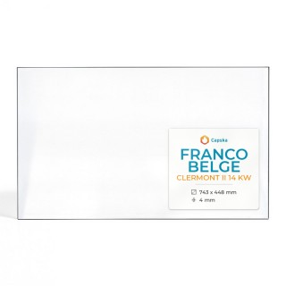 Vitre de poêle Franco Belge CLERMONT II 14 KW - 743 x 448 mm