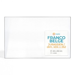 Vitre Franco Belge JURASSIEN / DIM. 404 X 252 - Verre Rectangle pour poêle à bois