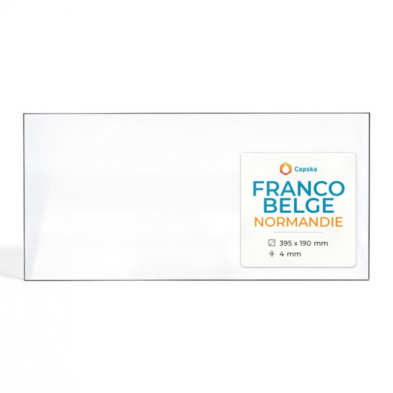 Vitre Franco Belge Normandie 395 x 190 mm - Verre Rectangle - Capska