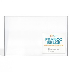 Franco Belge MEGALITHE 1341014 Glass - Rectangular glass panel for wood burning stove
